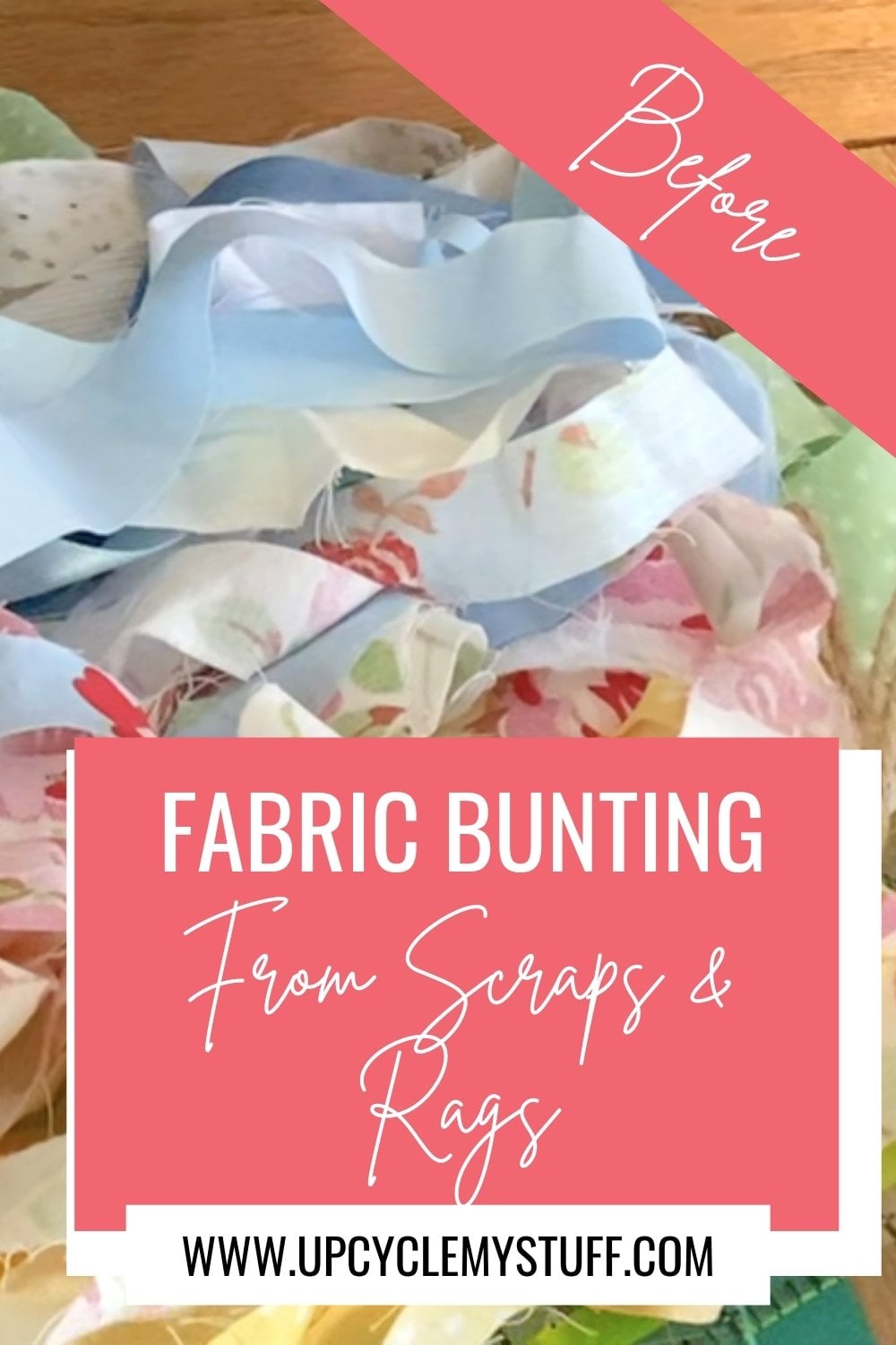 Easy No Sew Rag Bunting Video Tutorial Upcycle My Stuff easy-no-sew-rag-bunting-video-tutorial-upcycle-my-stuff